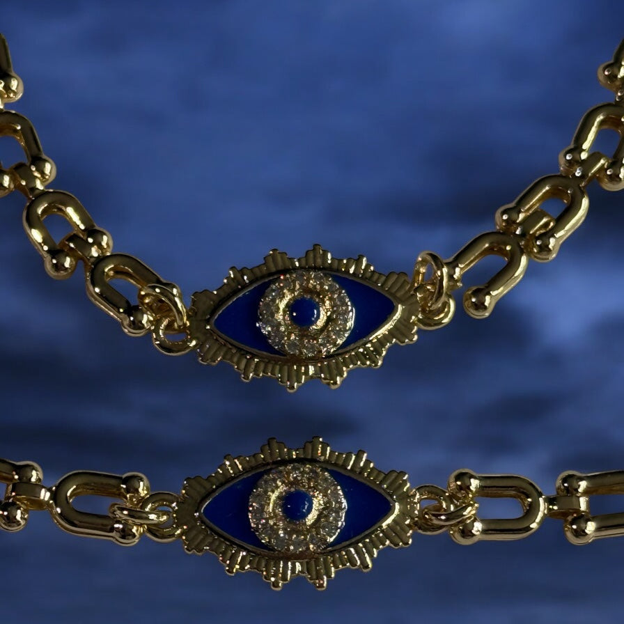 Evil Eye 14k Gold Electroplated Set