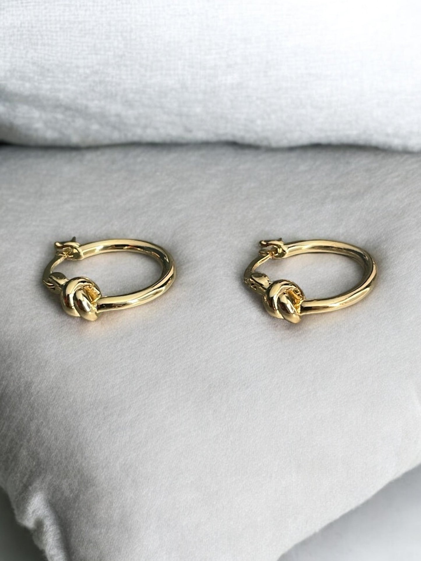 Knot Style 14k Gold Electroplated Earrings