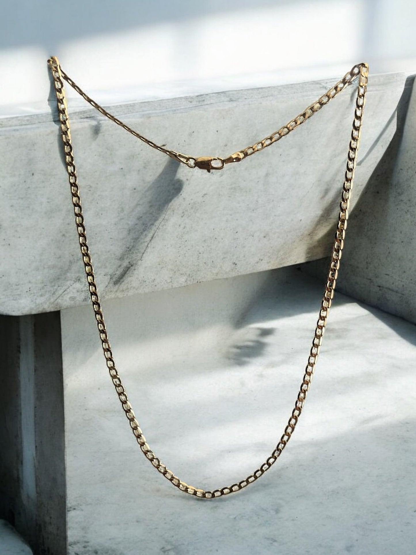 Cuban Style Link 18k Gold Electroplated Chain