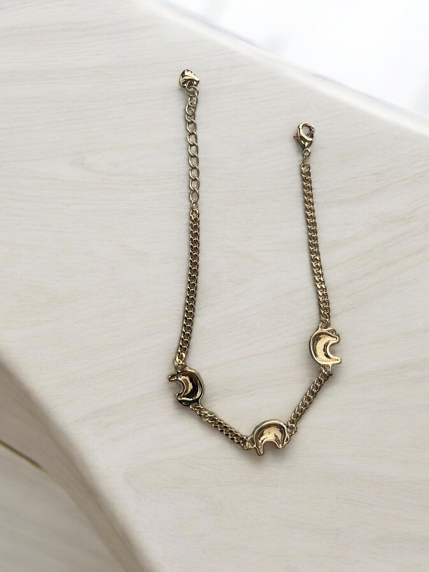 Elephant Chain 14k Gold Electroplated Bracelet