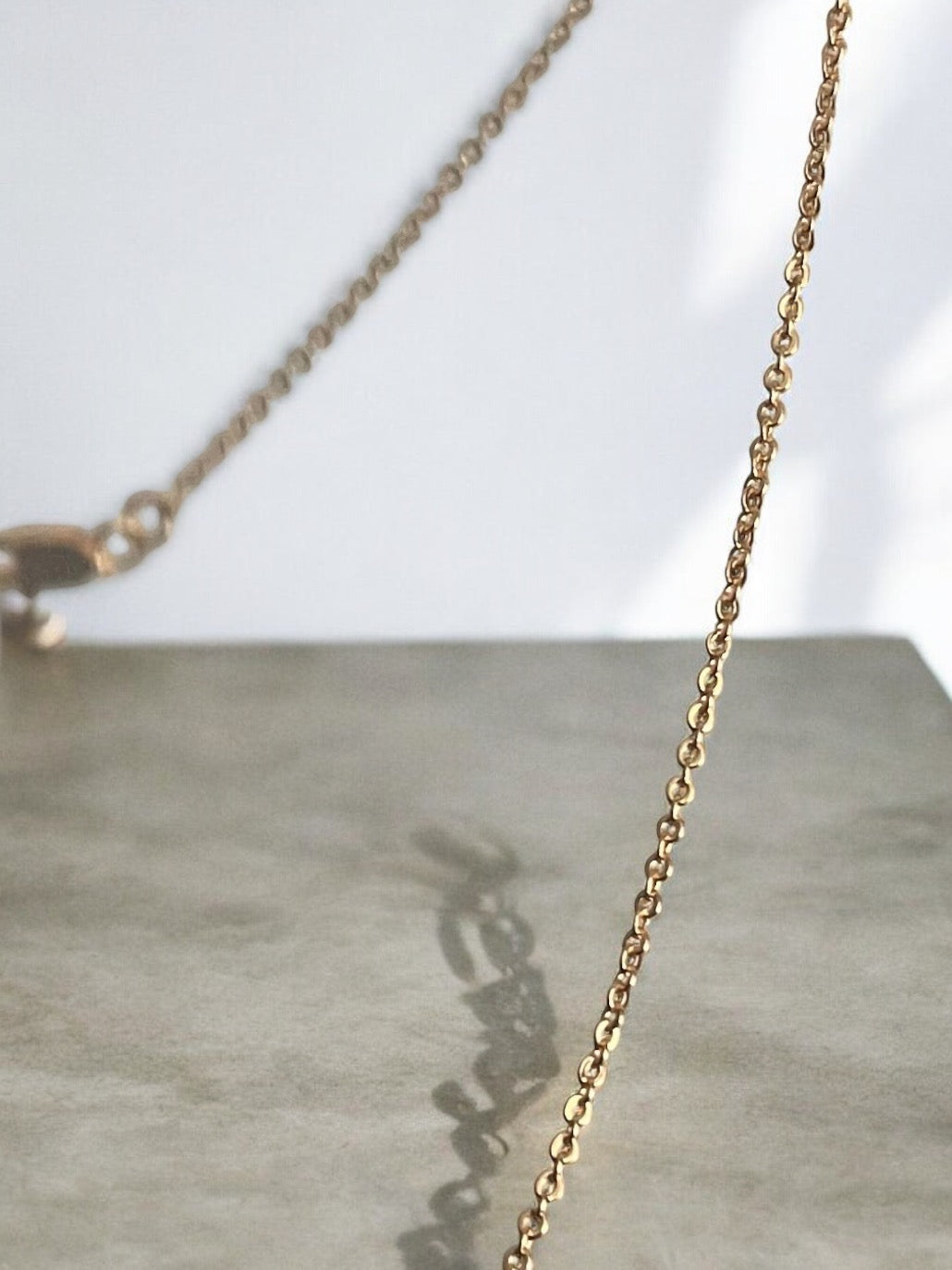 Thin 18k Gold Electroplated Chain