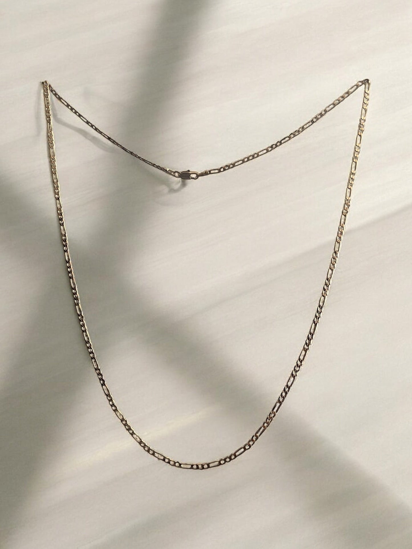 Figaro Style 18k Gold Electroplated Chain