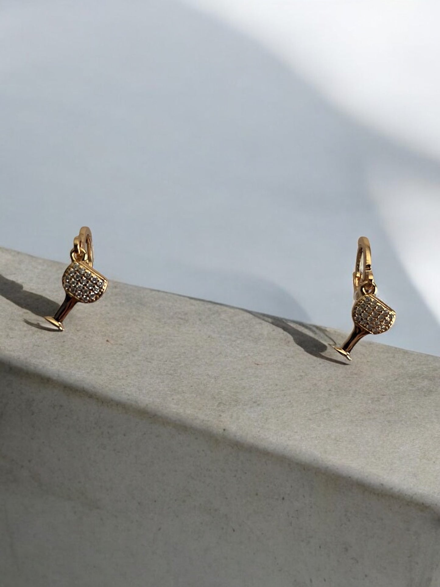 Wine Glass Design 18k Gold Electroplated Set