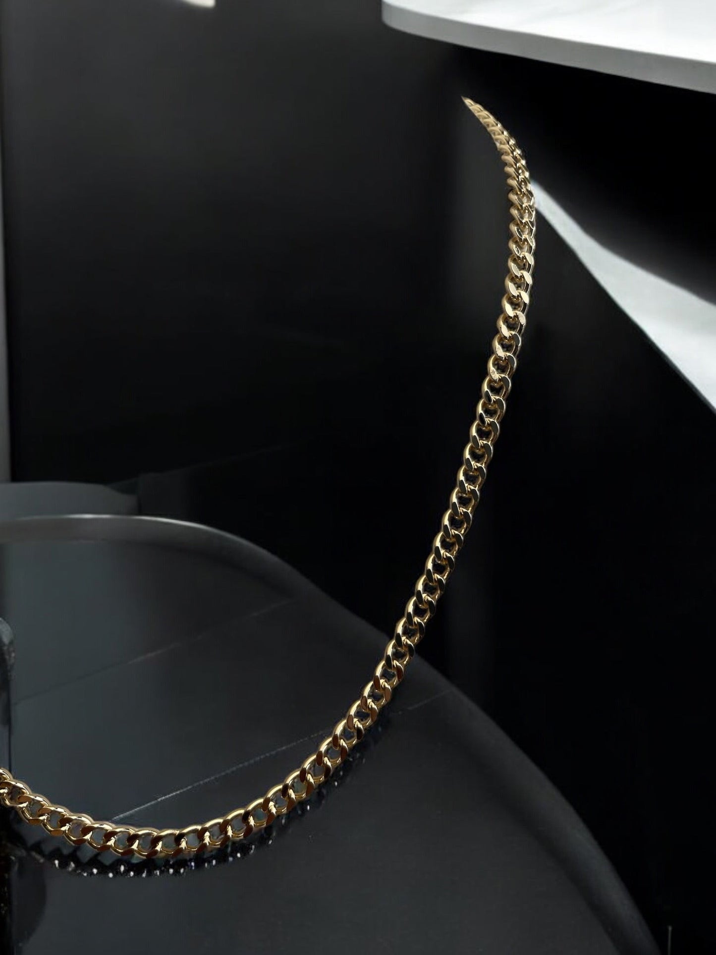 Cuban Style Link 14k Gold Electroplated Necklace