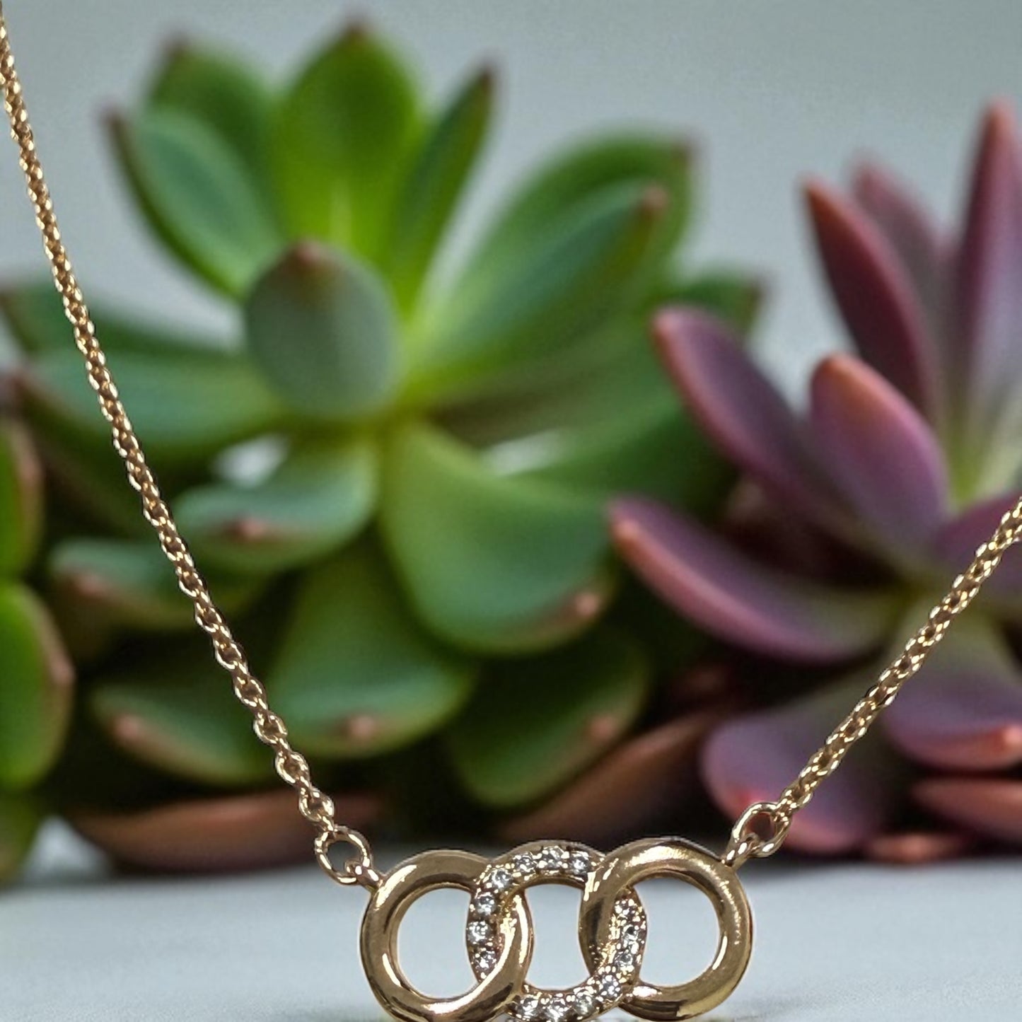 Circles 18k Gold Electroplated Necklace