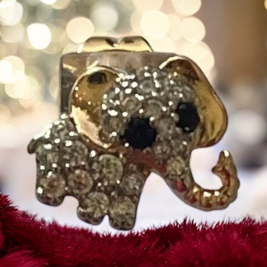 Elephant CZ 18k Gold Electroplated Earrings