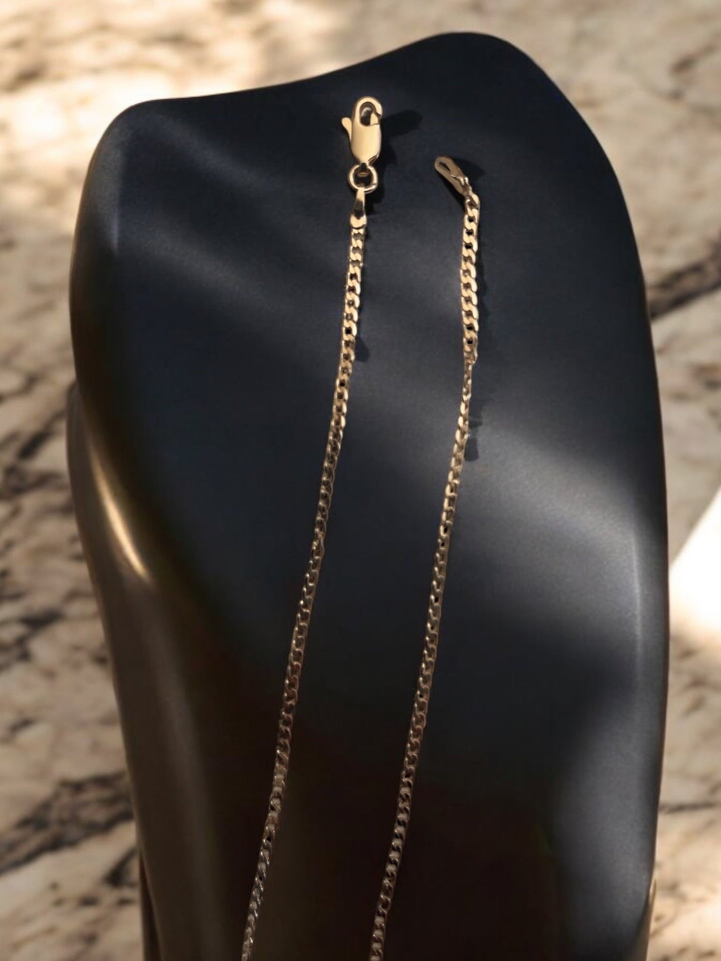 Cuban Style 18k Gold Electroplated Chain