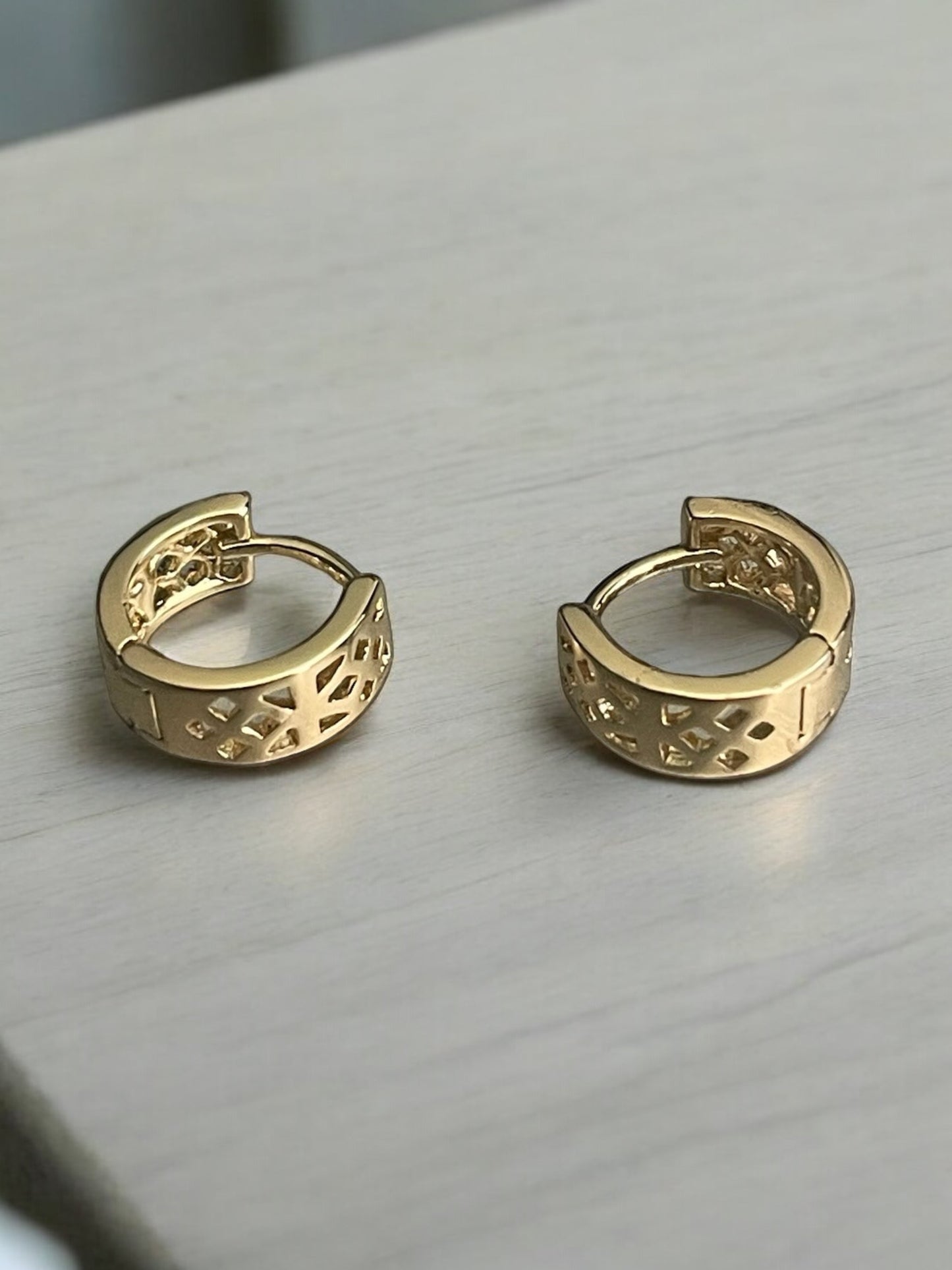 Small 14k Gold Electroplated Earrings