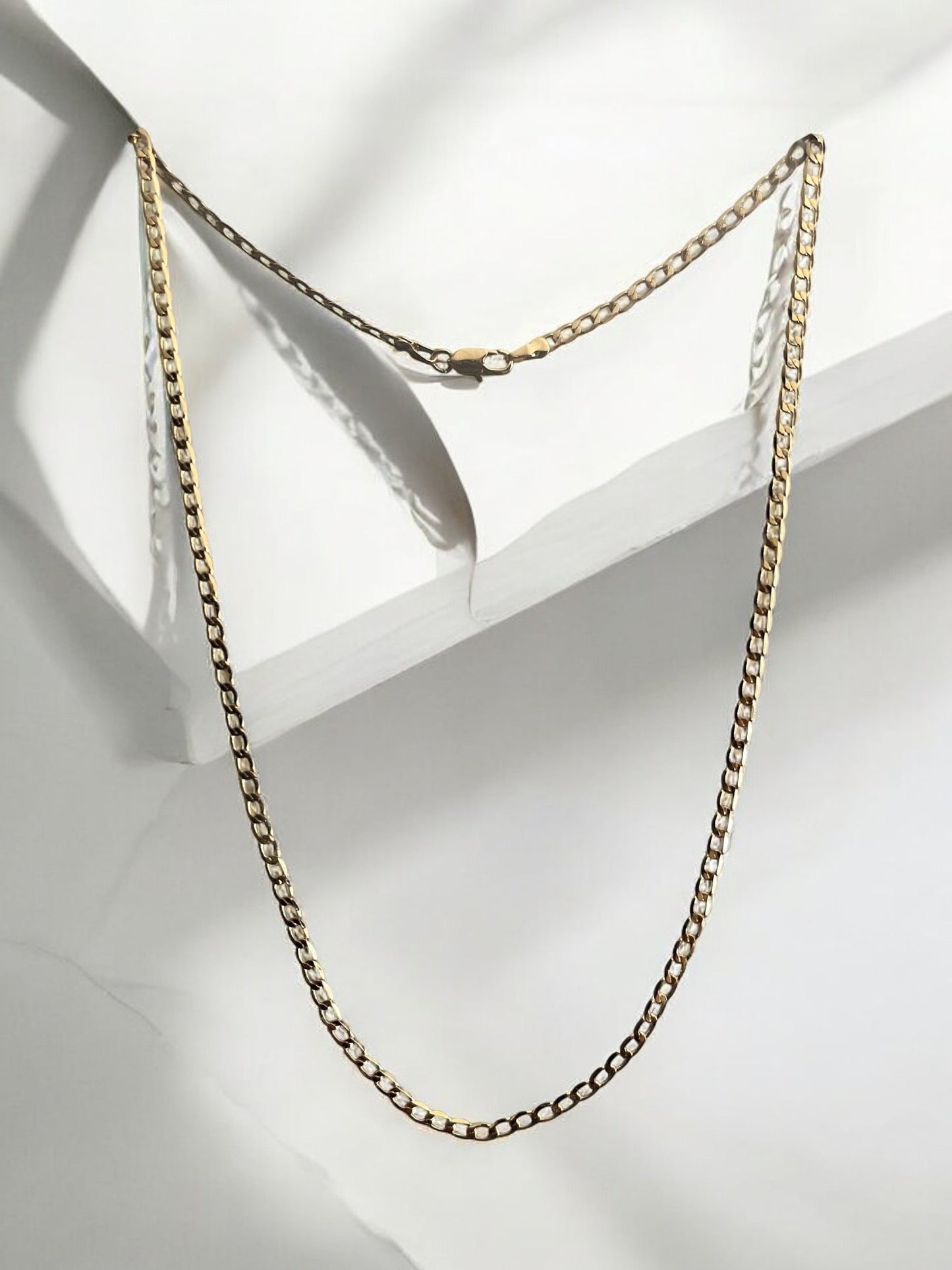 Cuban Style Link 18k Gold Electroplated Chain