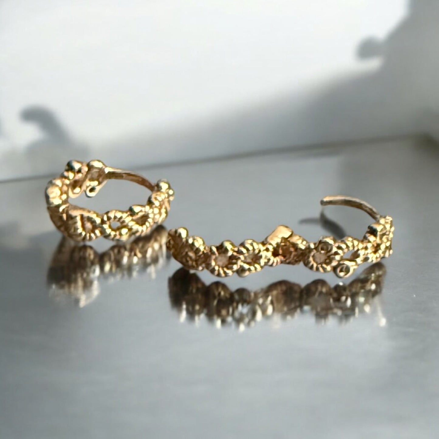 Infinity CZ 18k Gold Electroplated Earrings