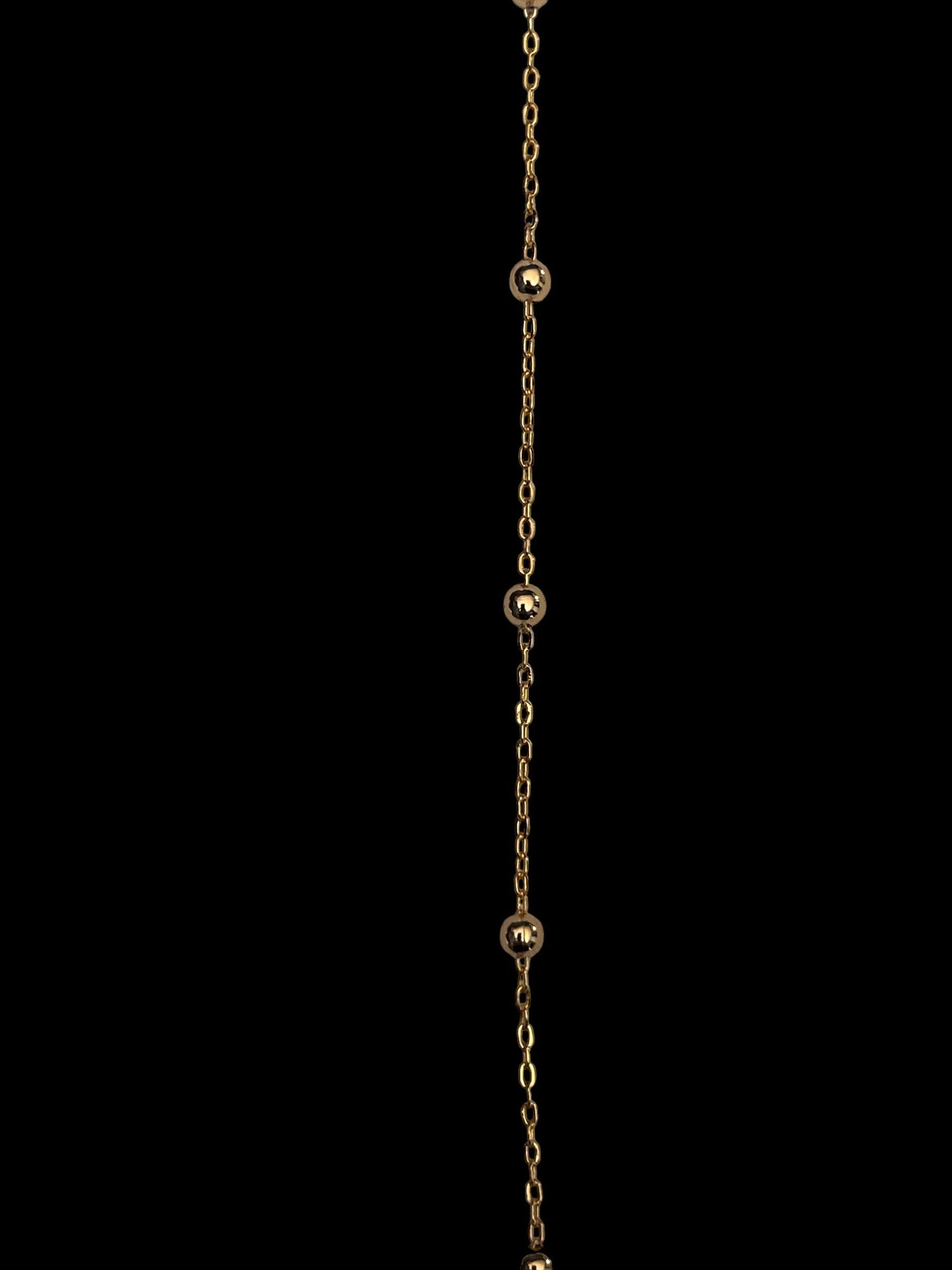 Beaded Strand Style 18k Gold Electroplated Necklace
