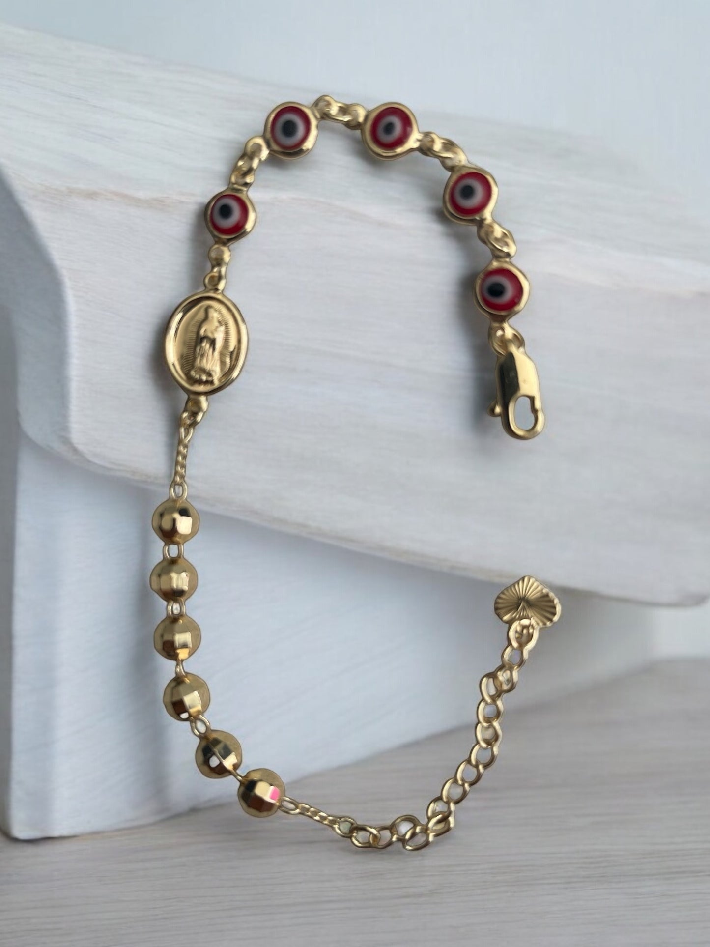 Guadalupe Turkish Eye 14k Gold Electroplated Bracelet