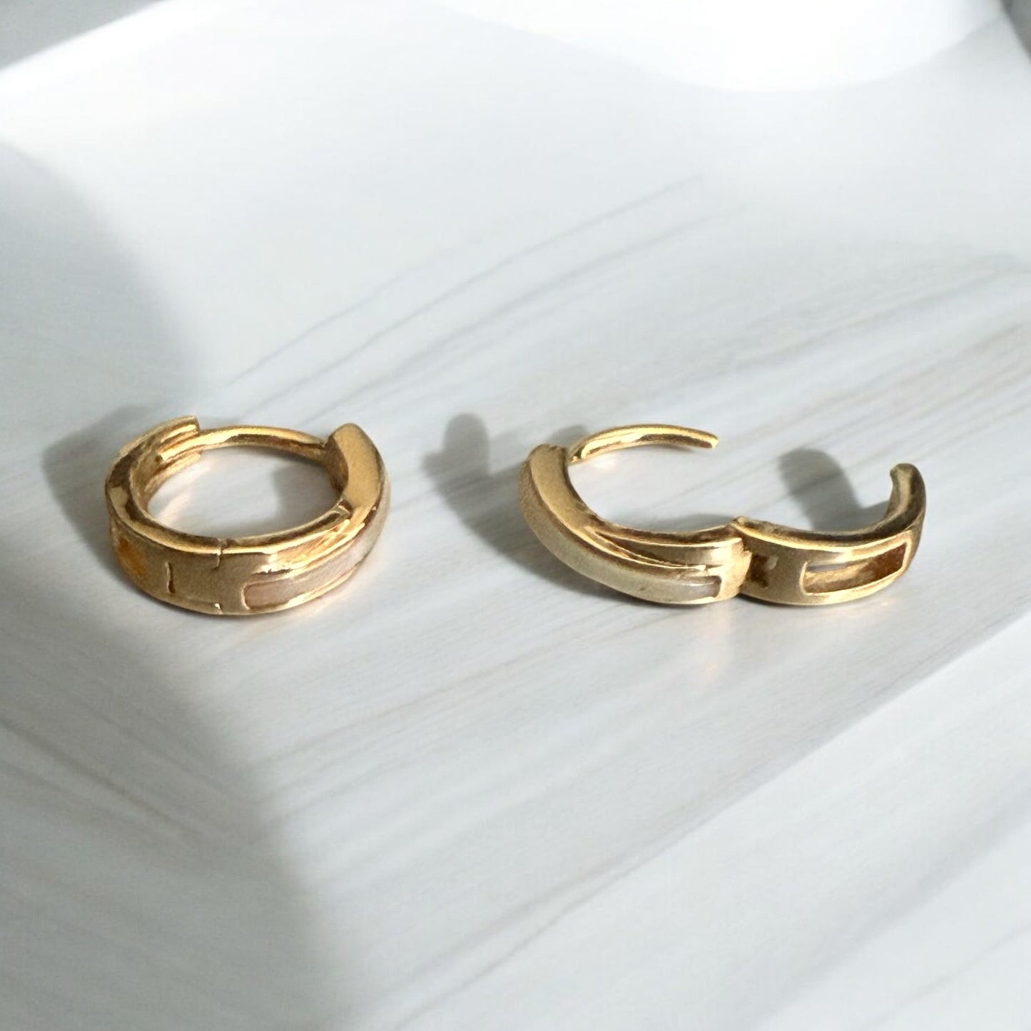 Shell MOP 18k Gold Electroplated Earrings