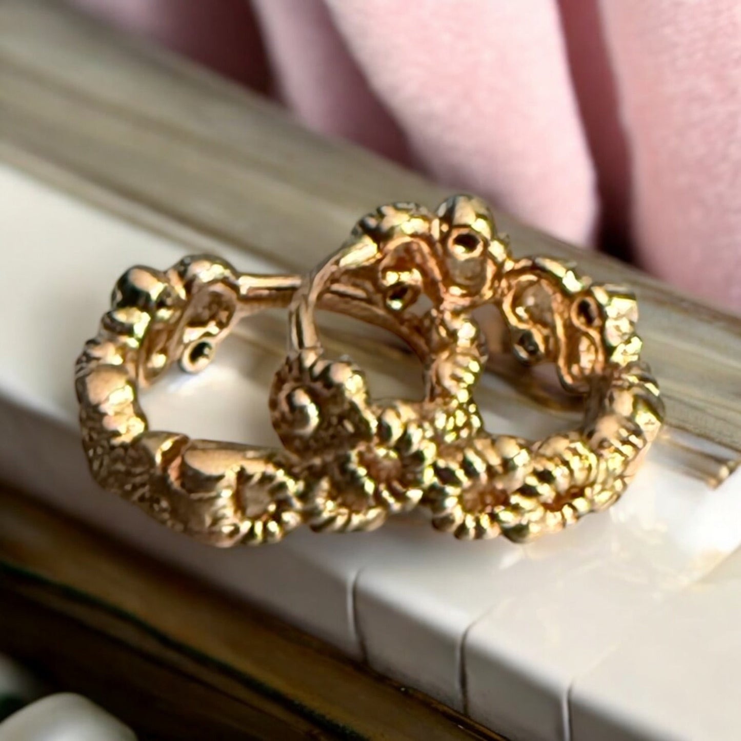 Infinity CZ 18k Gold Electroplated Earrings