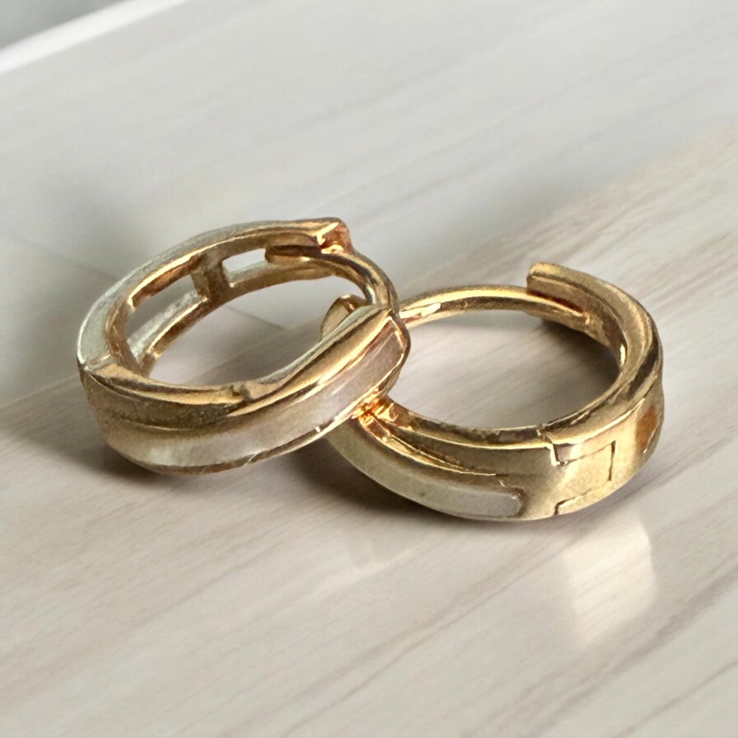 Shell MOP 18k Gold Electroplated Earrings
