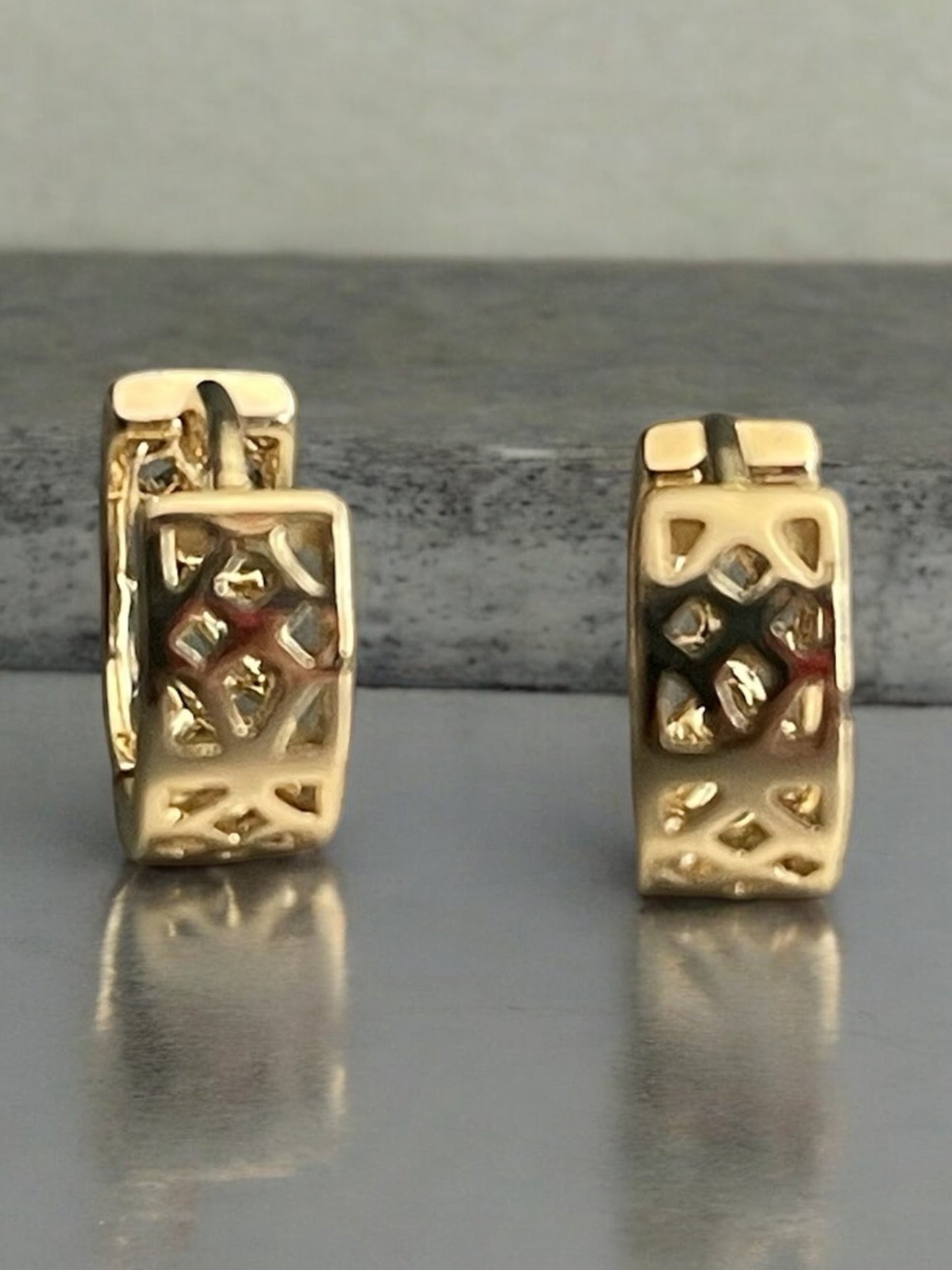 Small 14k Gold Electroplated Earrings
