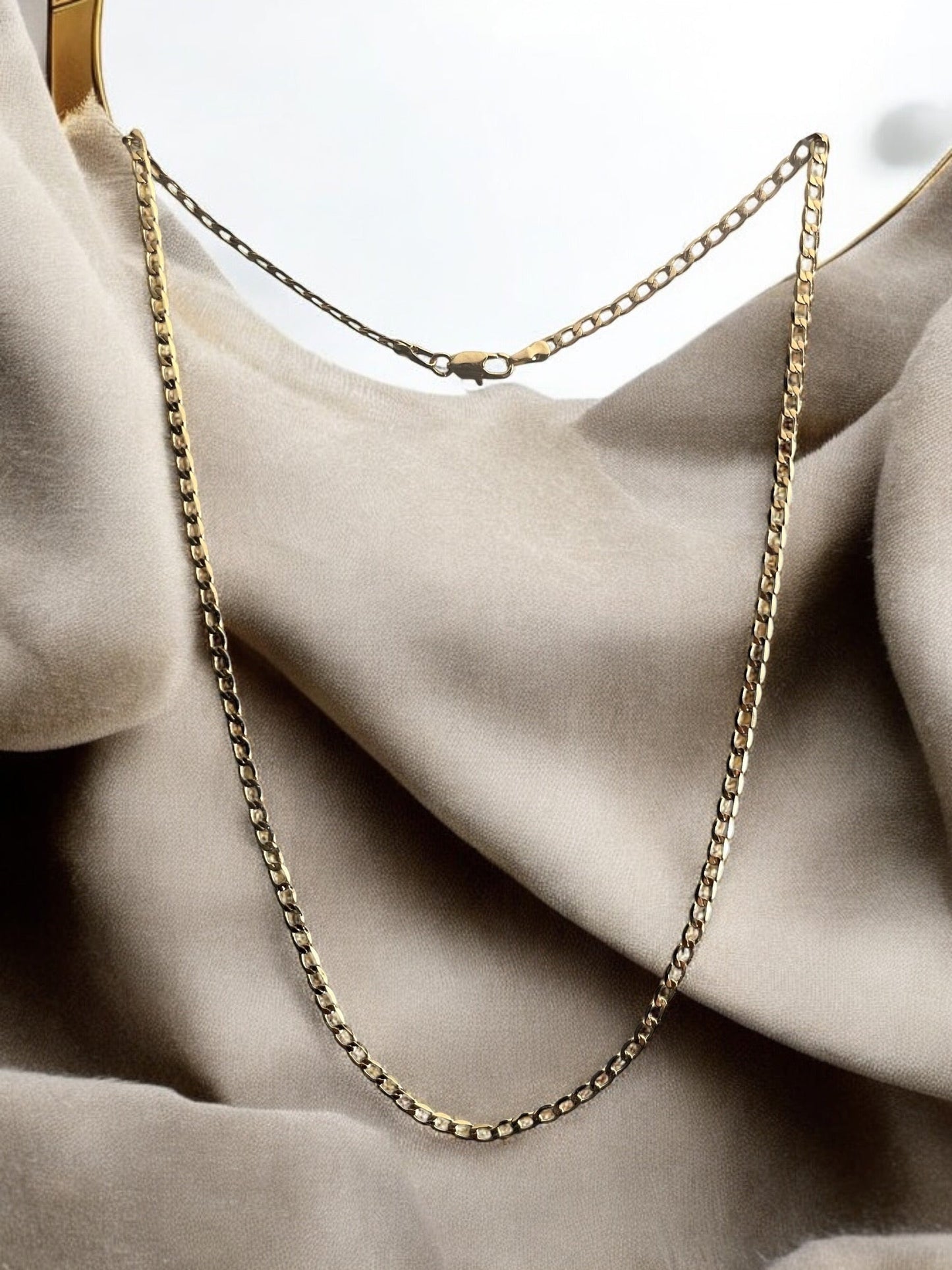 Cuban Style Link 18k Gold Electroplated Chain