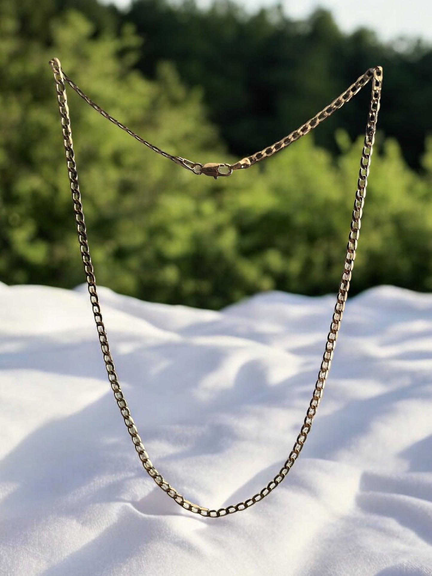 Cuban Style Link 18k Gold Electroplated Chain
