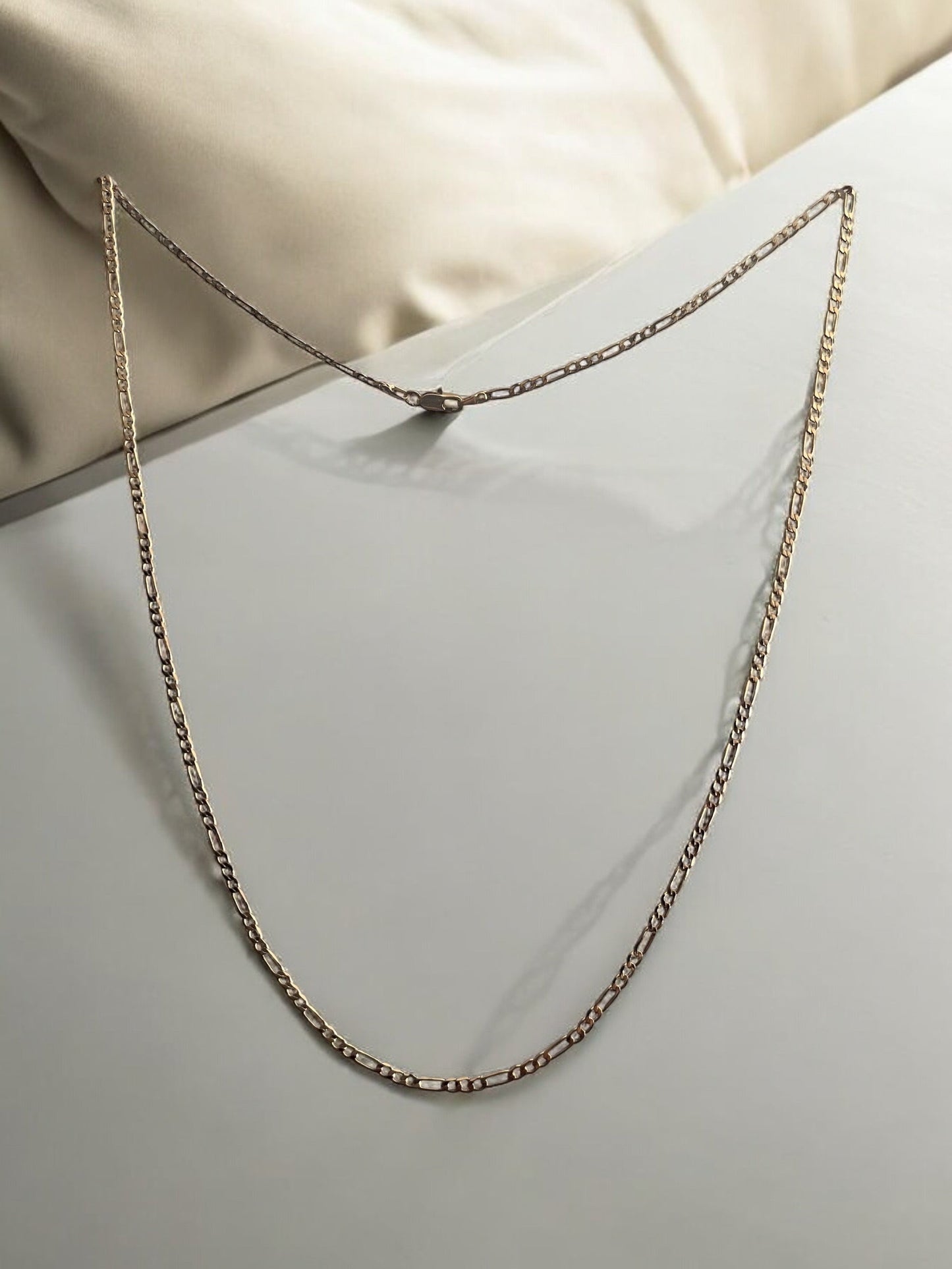 Figaro Style 18k Gold Electroplated Chain