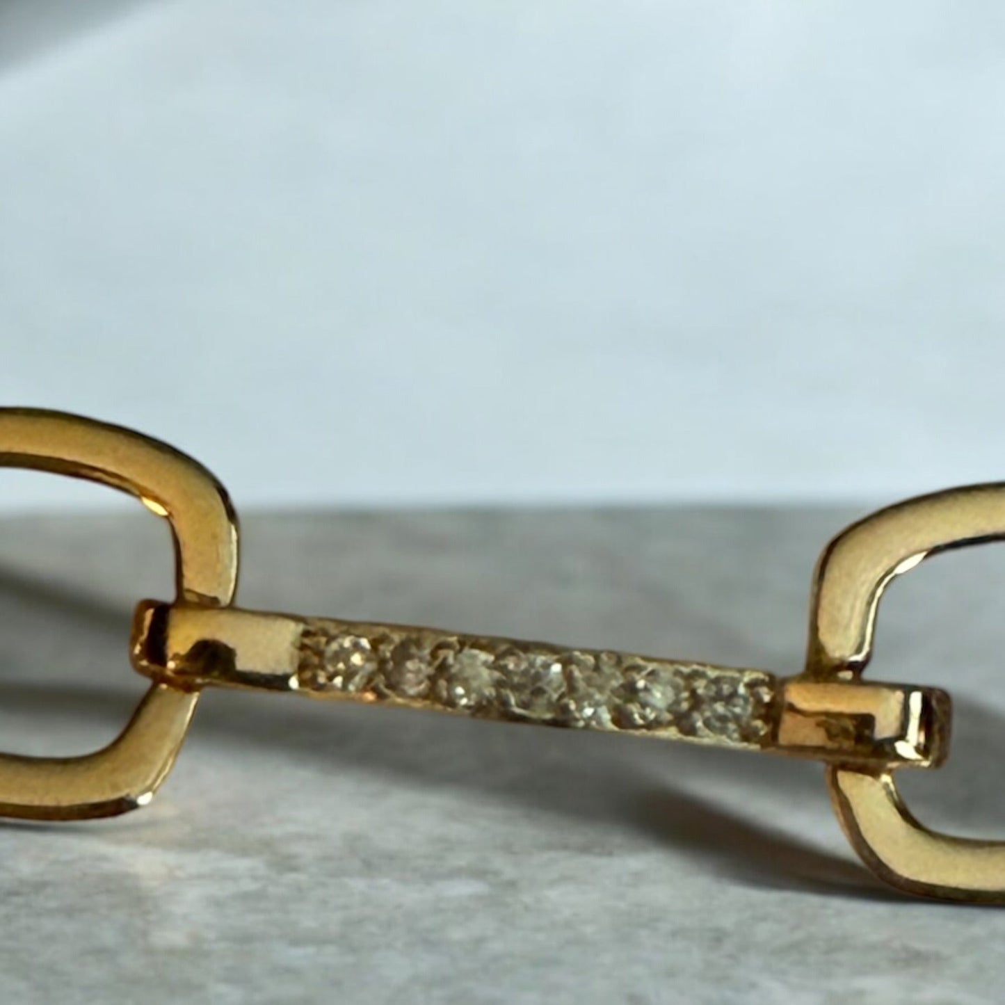Square Link 18k Gold Electroplated Bracelet