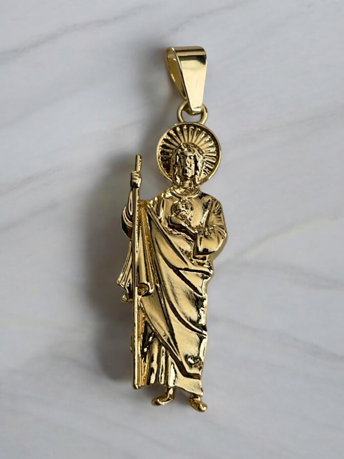 Saint Jude 14k Gold Electroplated Pendant