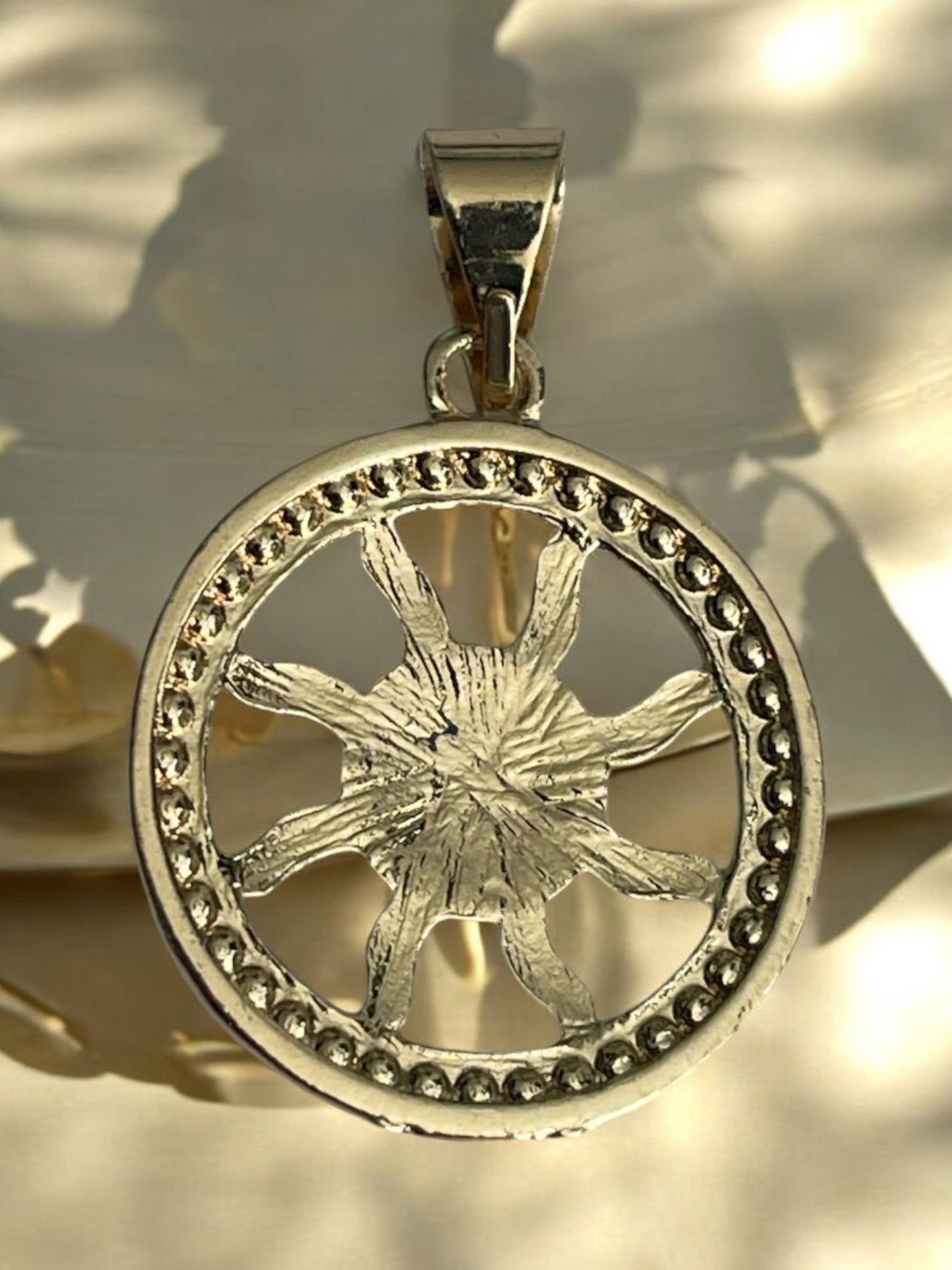 Round Evil Eye With Cz Stone Design 14k Gold Electroplated Pendant