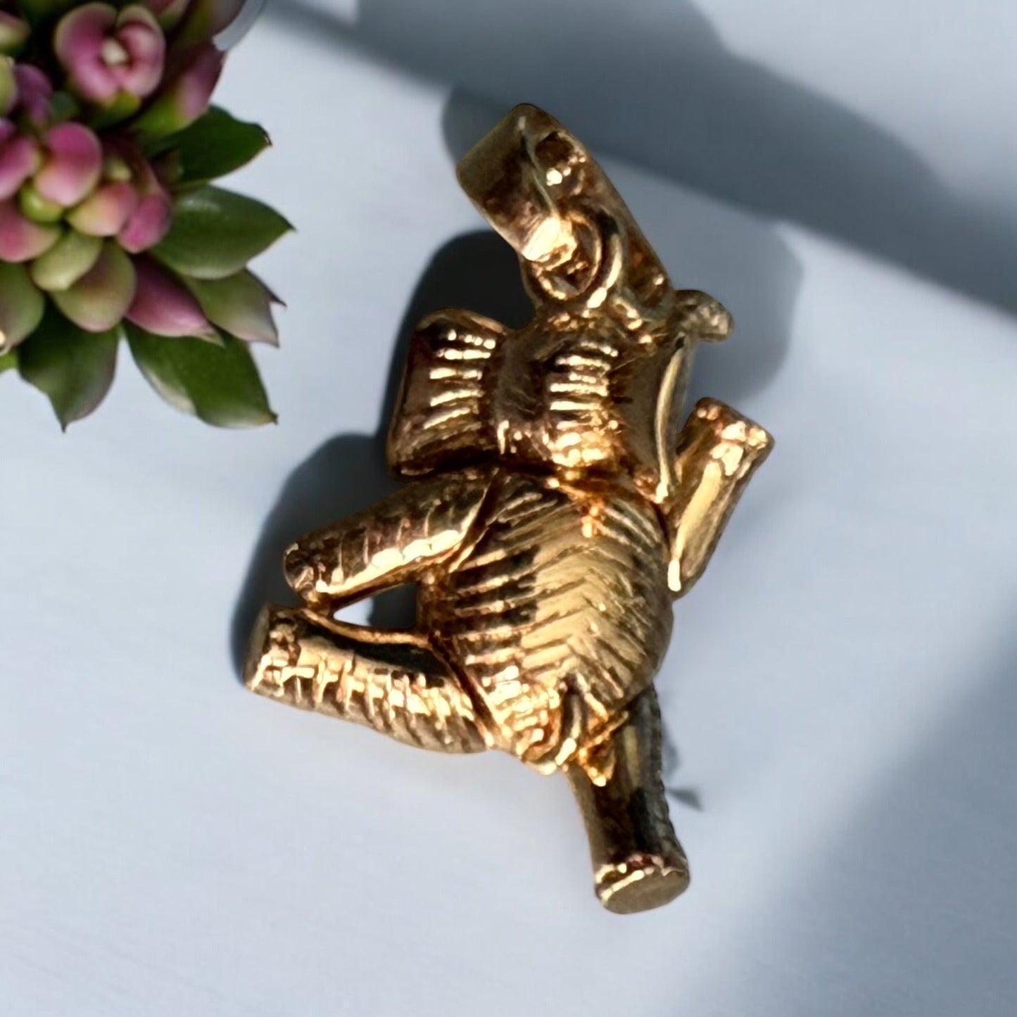 Elephant 18k Gold Electroplated Pendant