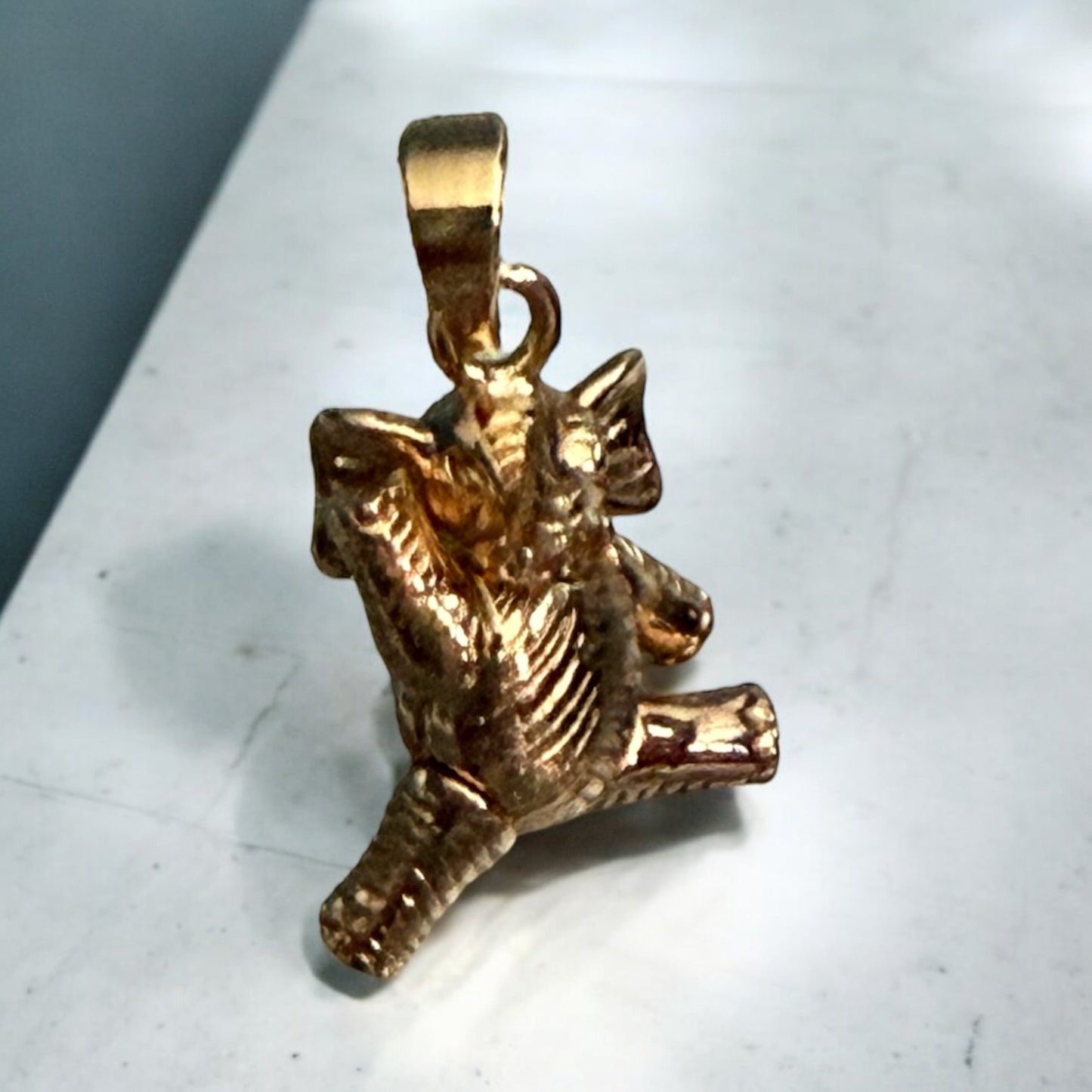 Elephant 18k Gold Electroplated Pendant