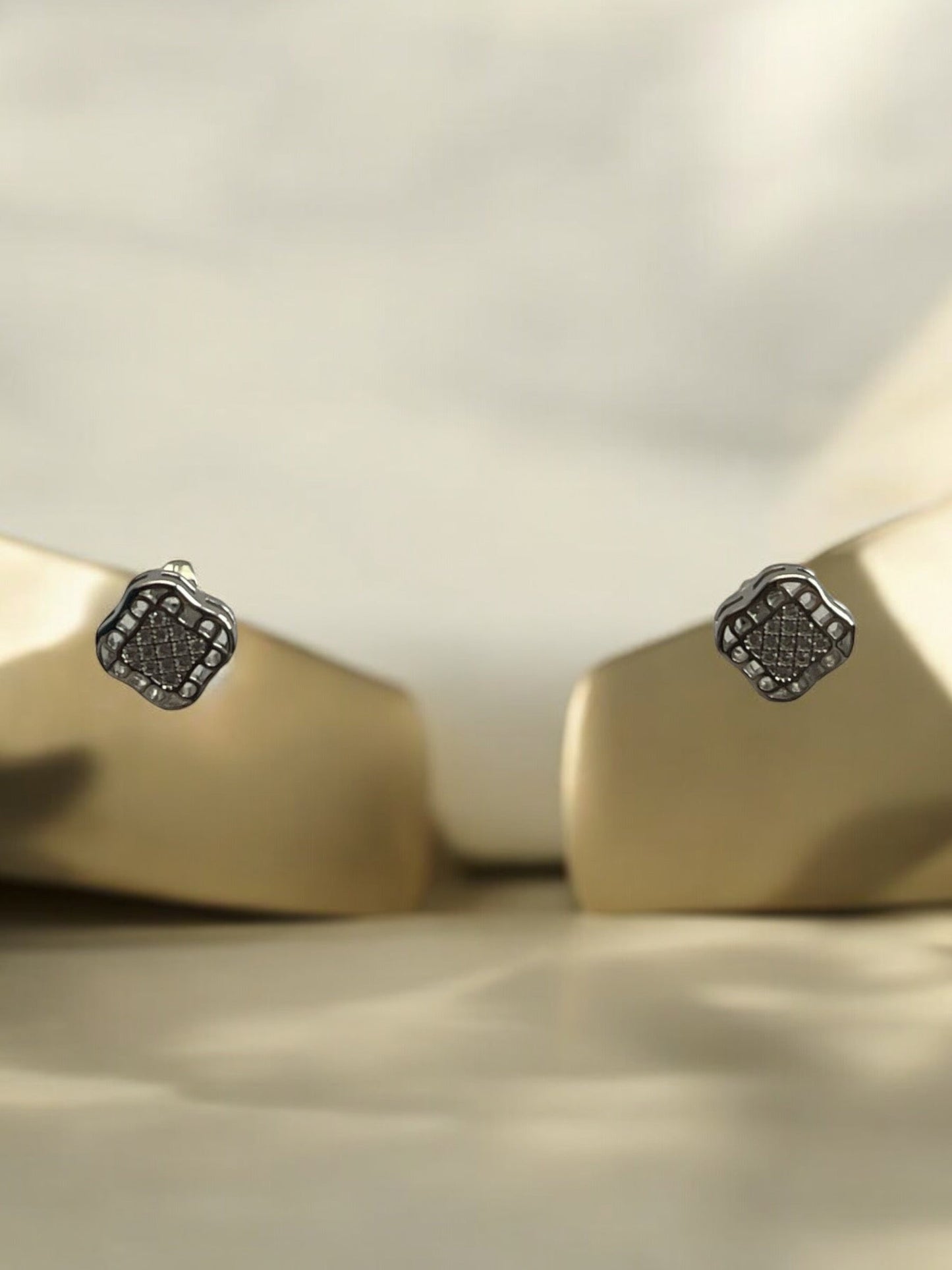 Clover Style Rhodium Electroplated Set