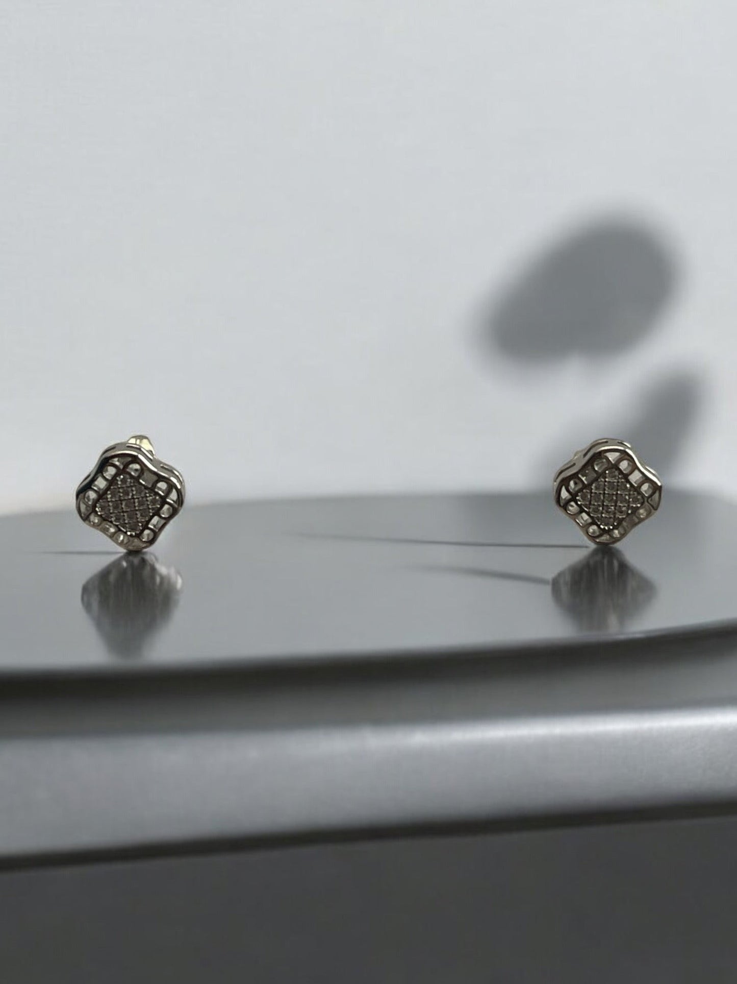 Clover Style Rhodium Electroplated Set
