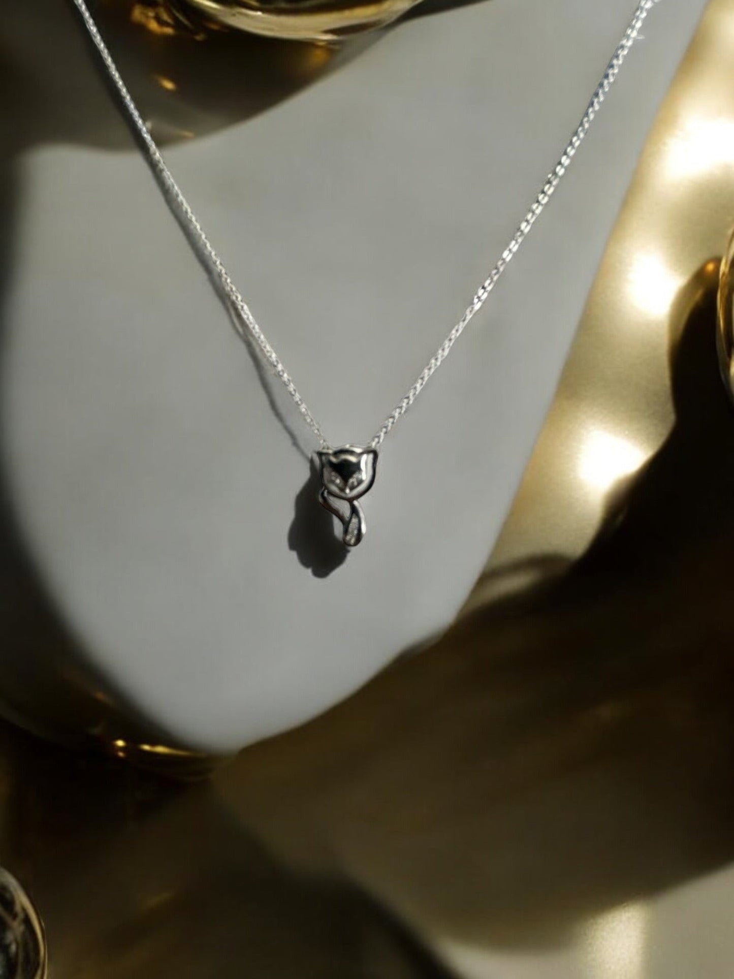 Kitty Theme Rhodium Electroplated Set