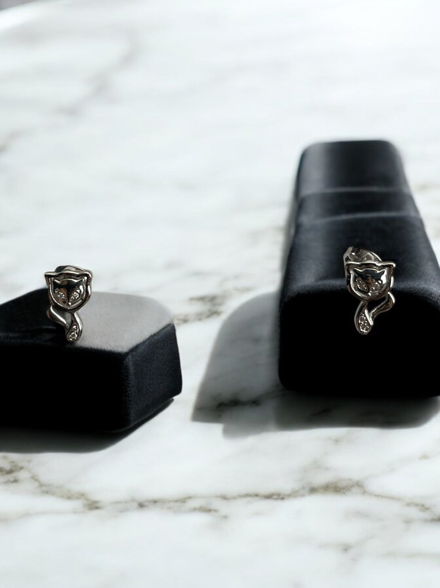 Kitty Theme Rhodium Electroplated Set