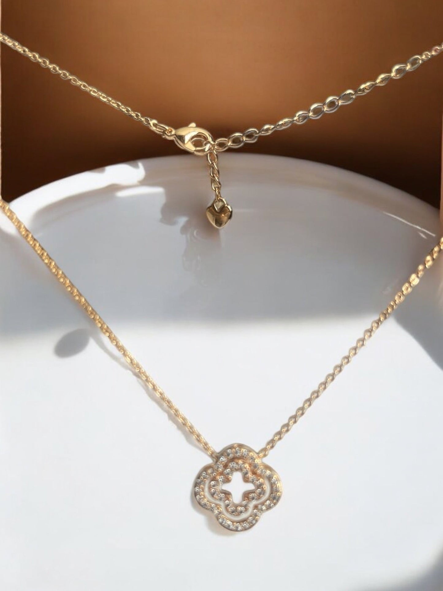 Clover Design 18k Gold Electroplated Set