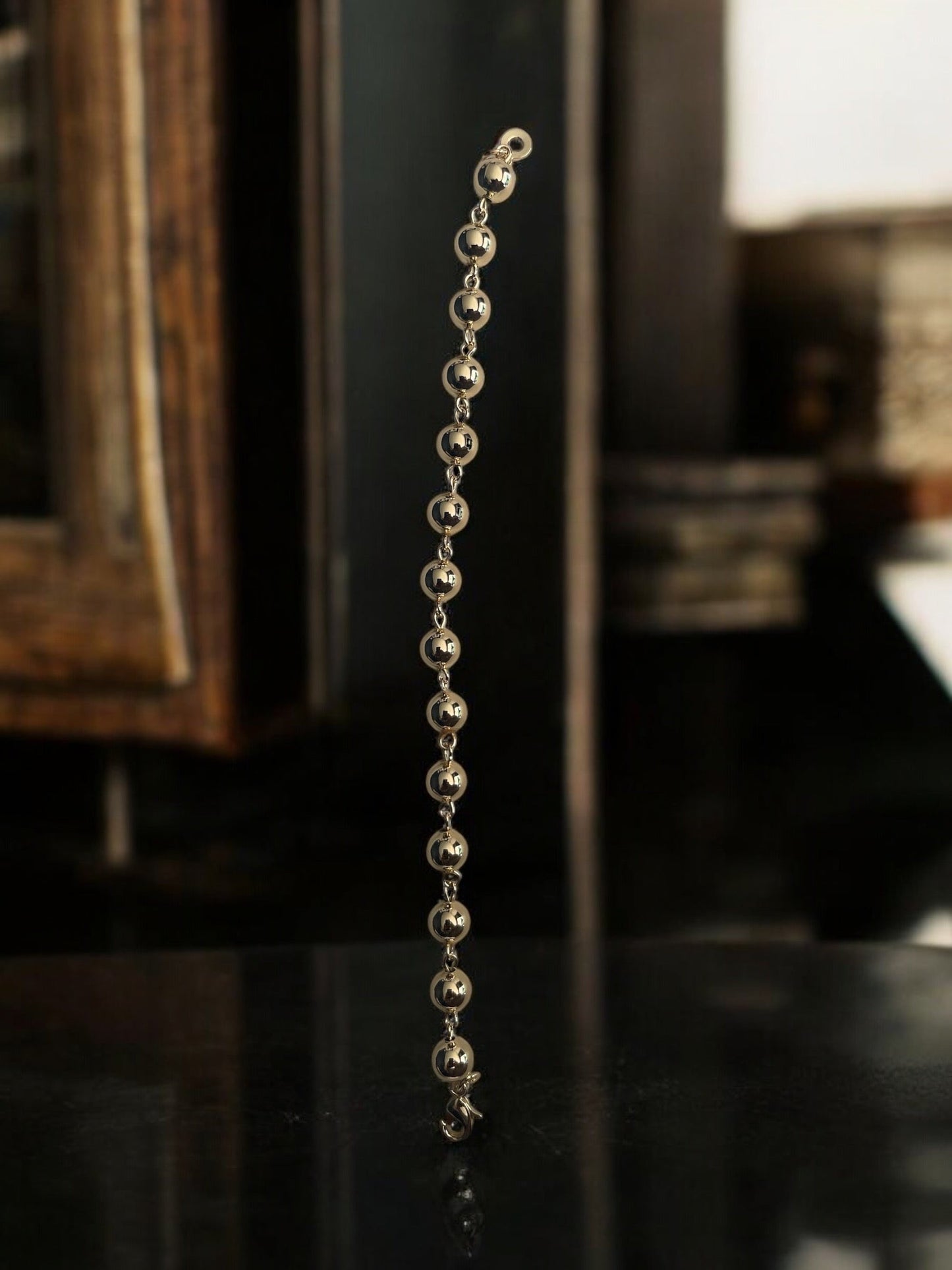 Beaded Strand 14k Gold Electroplated Set
