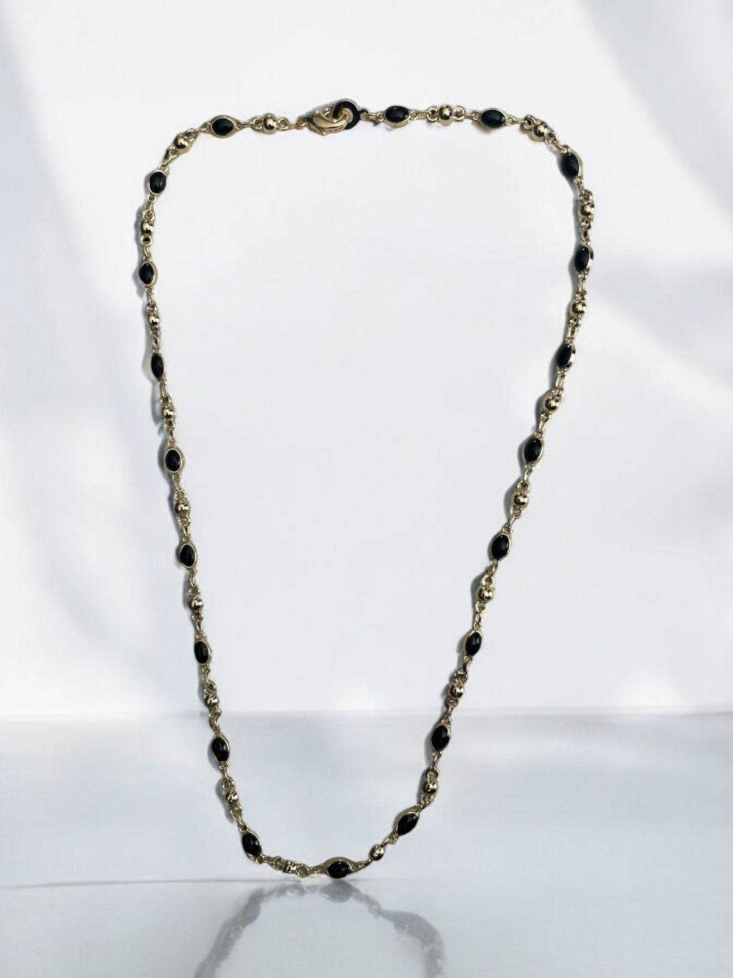 Oval Color Beaded 14k Gold Electroplated Set