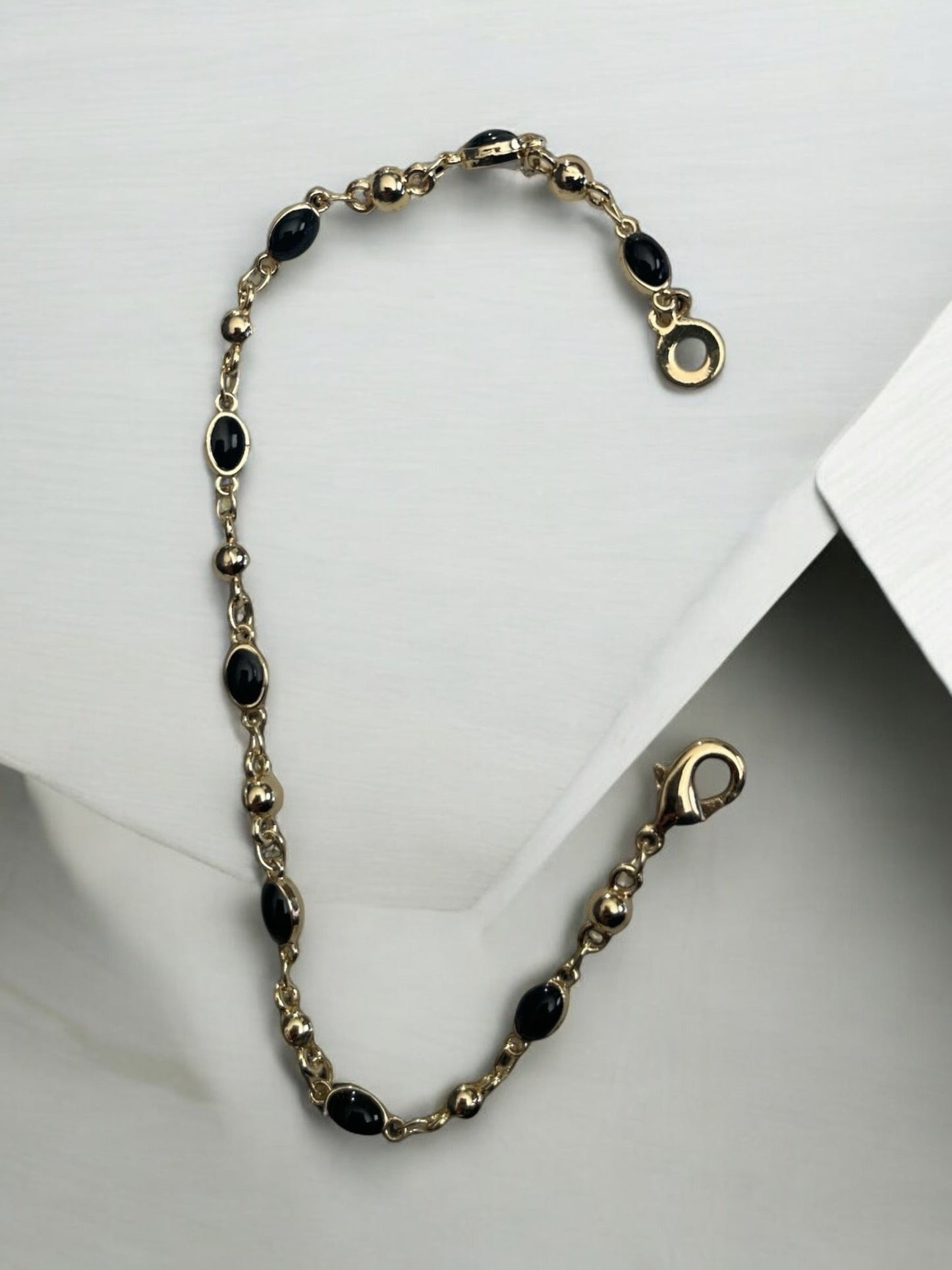 Oval Color Beaded 14k Gold Electroplated Set