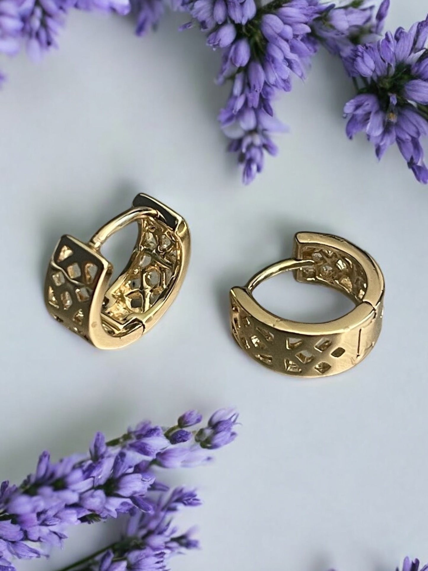 Small 14k Gold Electroplated Earrings