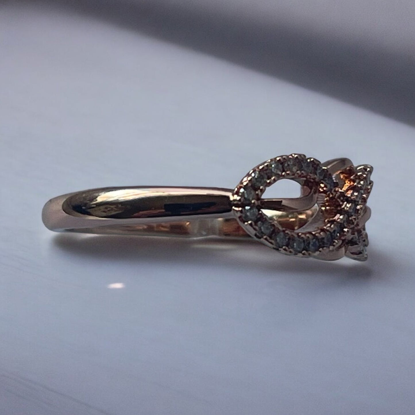 Infinity Design Rose Gold Electroplated Ring