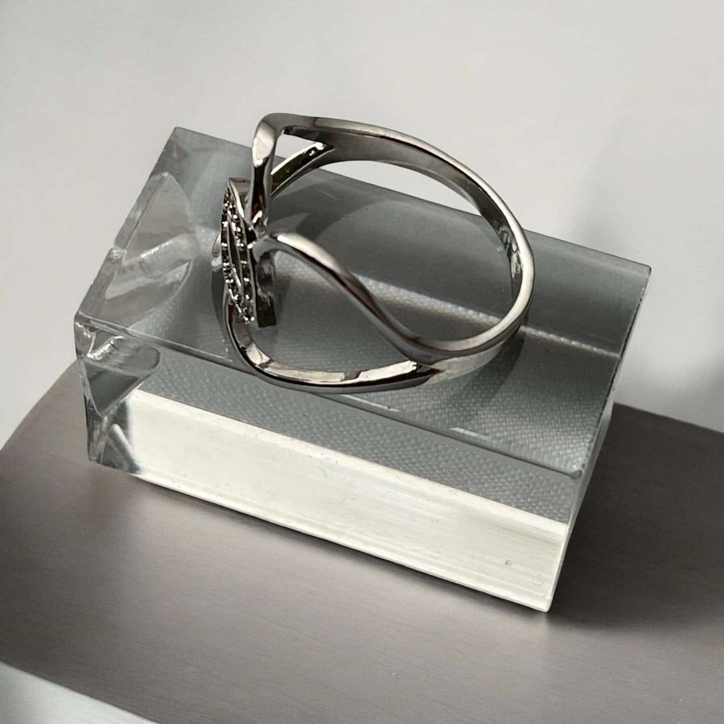 Rhodium Electroplated Turkish Eye Ring