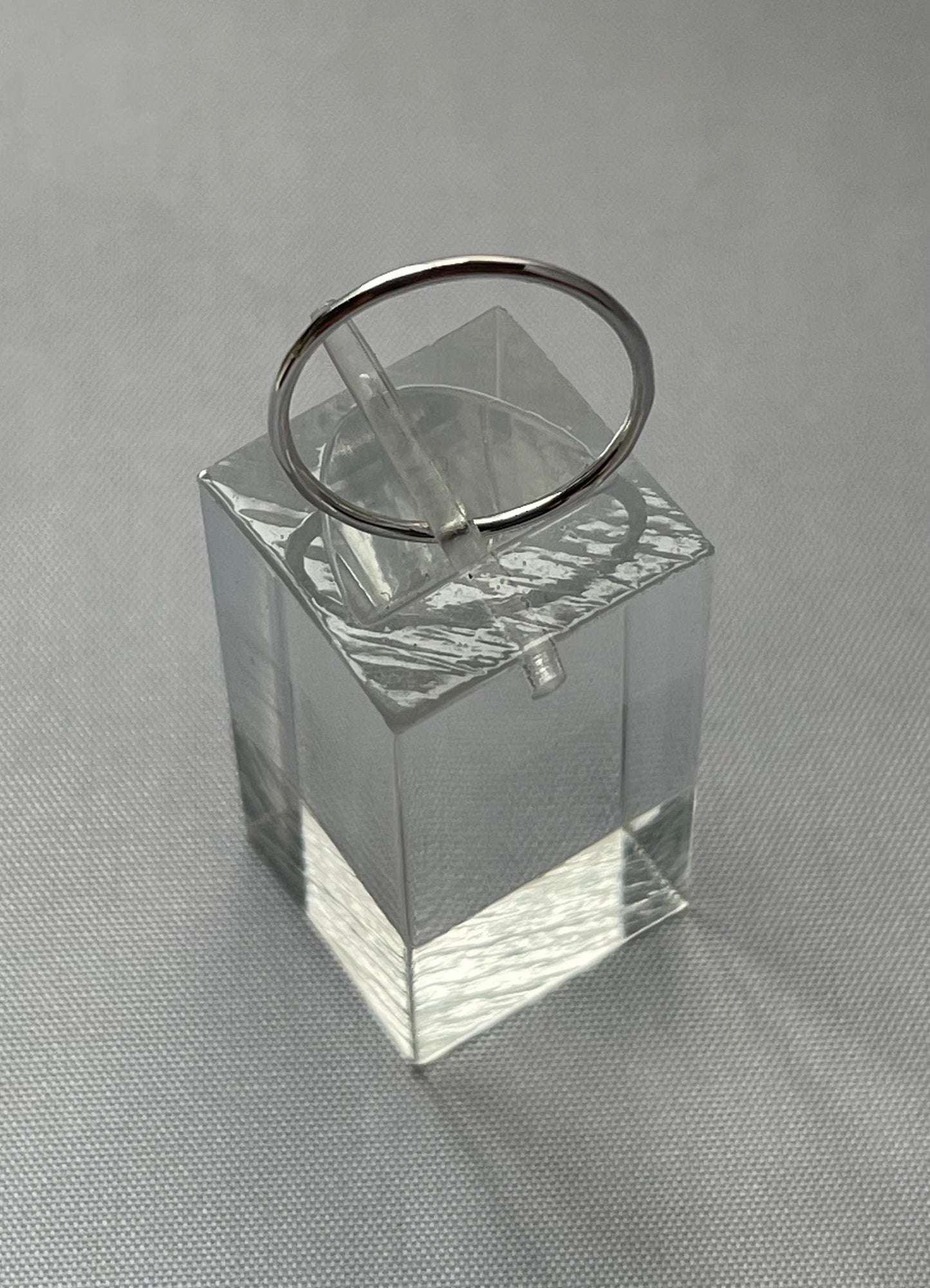 Cute White Gold Electroplated Thin Stackable Band