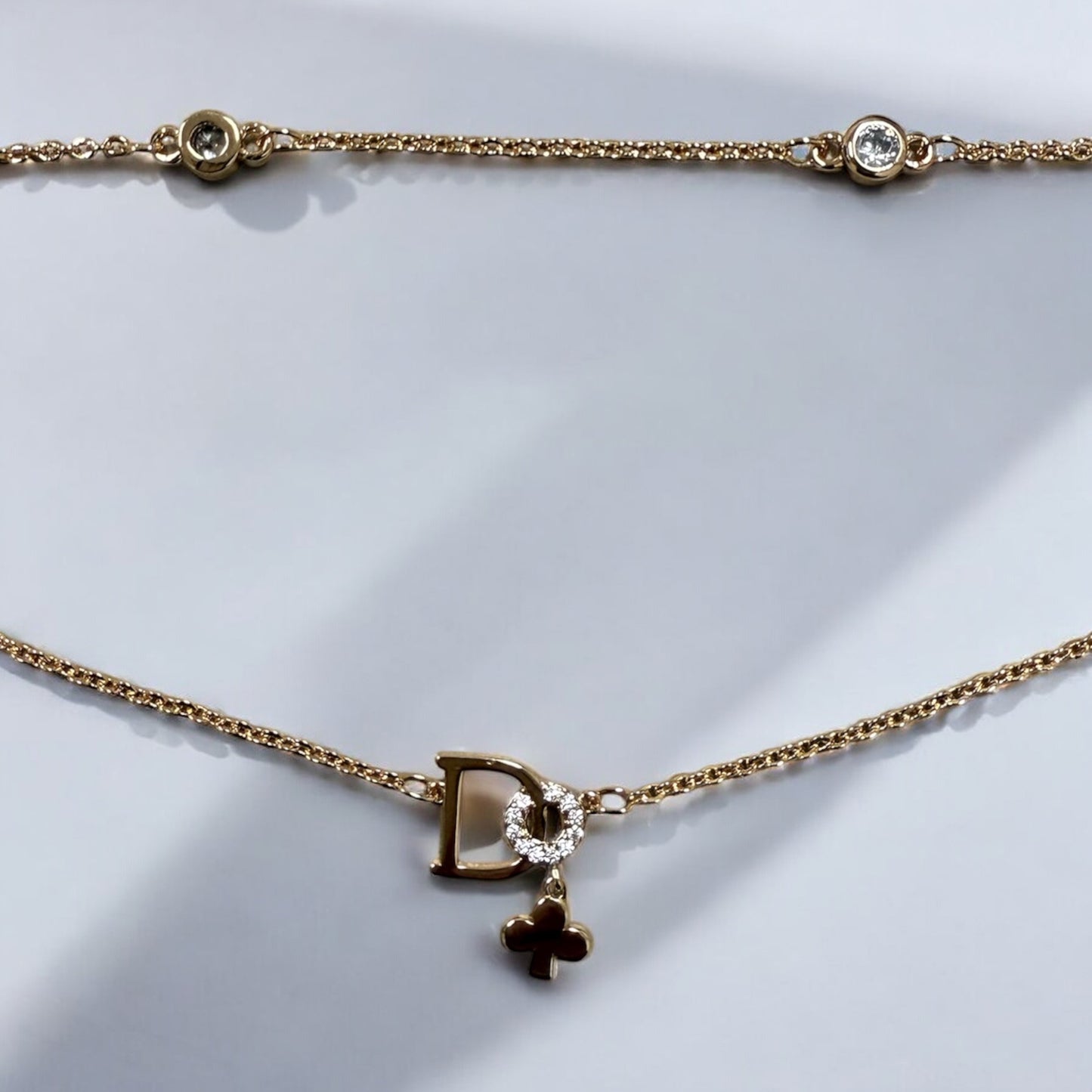 Clover Charm 18k Gold Electroplated Ankle Bracelet
