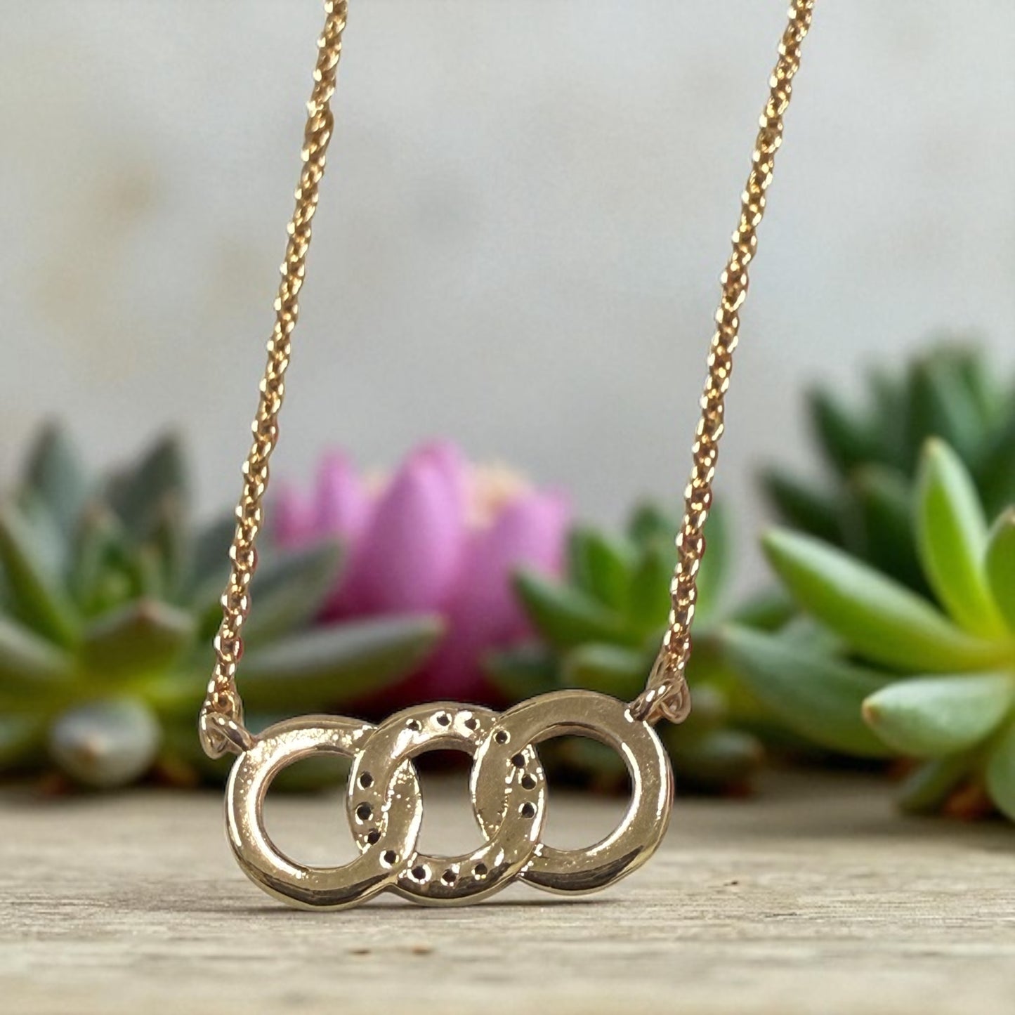 Circles 18k Gold Electroplated Necklace