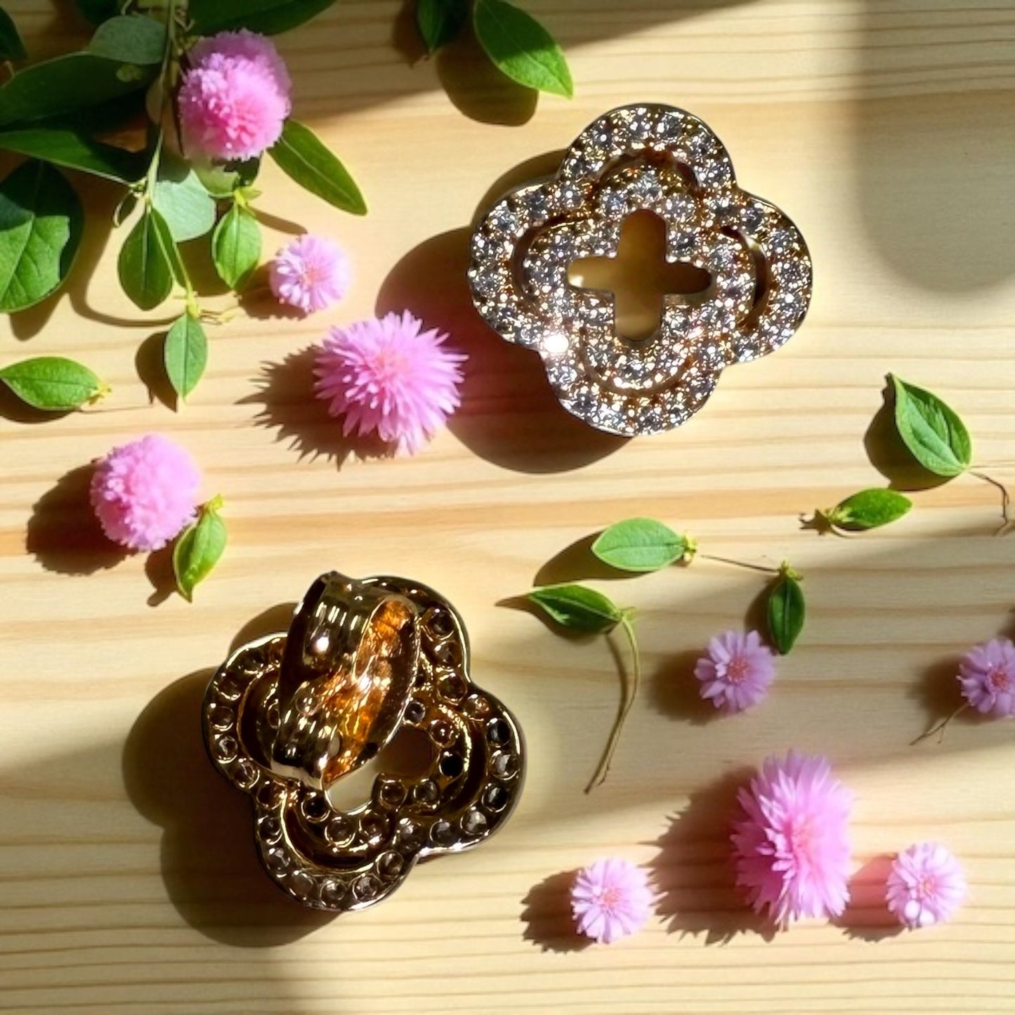 Clover Design 18k Gold Electroplated Set