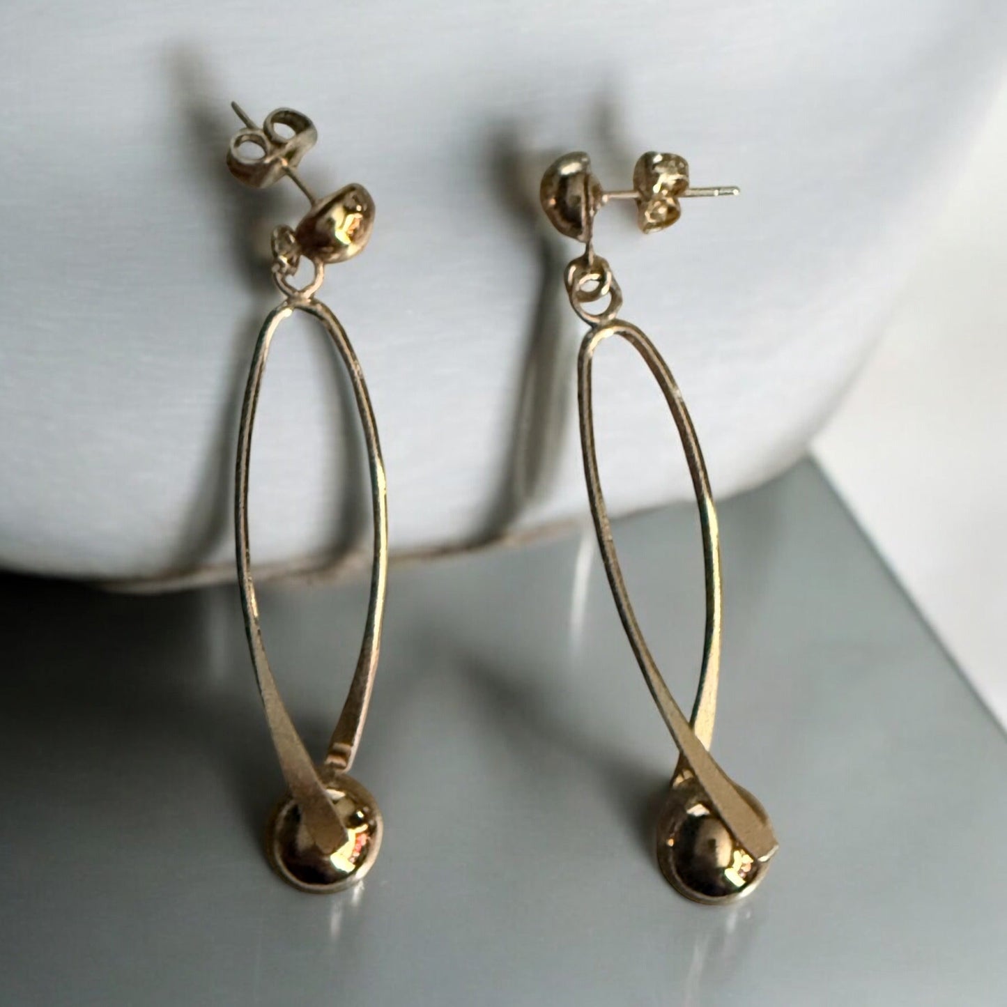 Drop and Dangle 18k Gold Electroplated Earrings