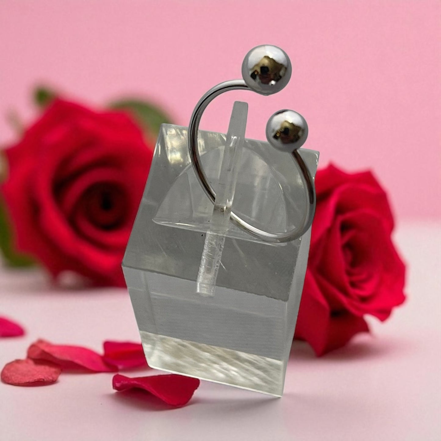 White Gold  Electroplated Ring