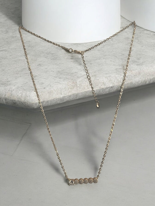 Circle Design Pendant 18k Gold Electroplated Necklace