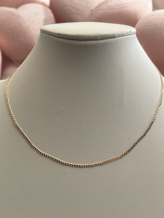 Cuban Style 18k Gold Electroplated Chain