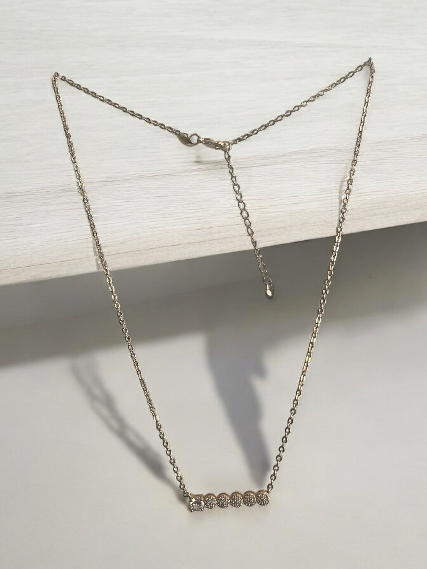 Circle Design Pendant 18k Gold Electroplated Necklace