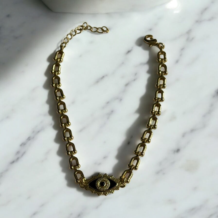 Evil Eye 14k Gold Electroplated Set