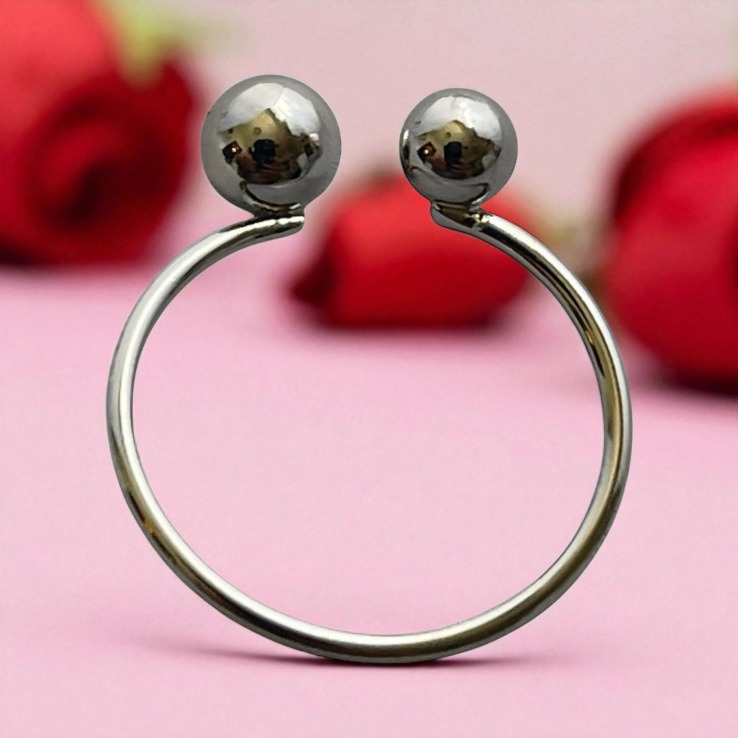 White Gold  Electroplated Ring